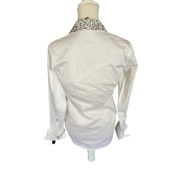 NWT $298 Pink Tartan Womens Button-Up Stud Collar Shirt Long sleeve Sz 2 - Picture 2 of 11